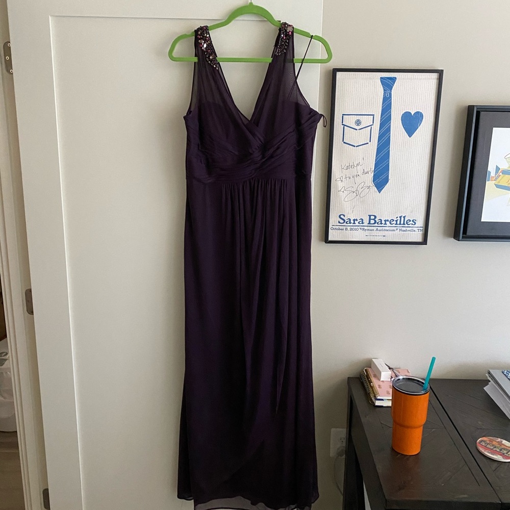 Adriana Papell Purple Bridesmaid Dress